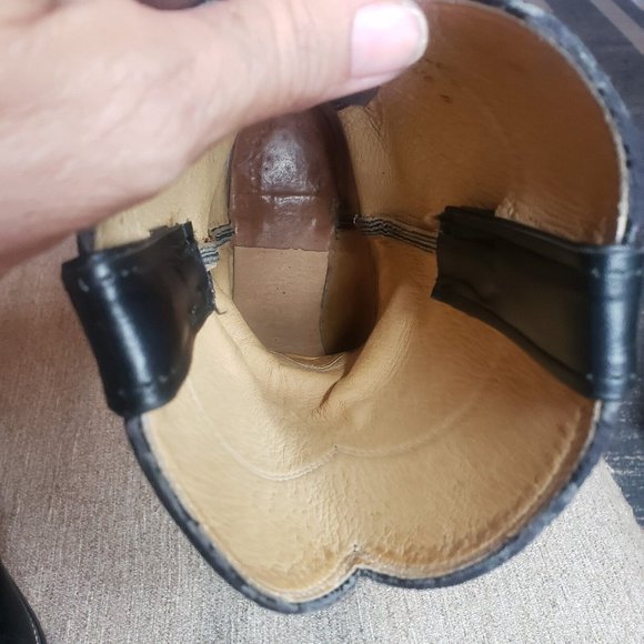 JUSTIN ROPER Black Corona Leather Round Toe Boots #3133 Men's 7/Women's 8.5 - Picture 9 of 12